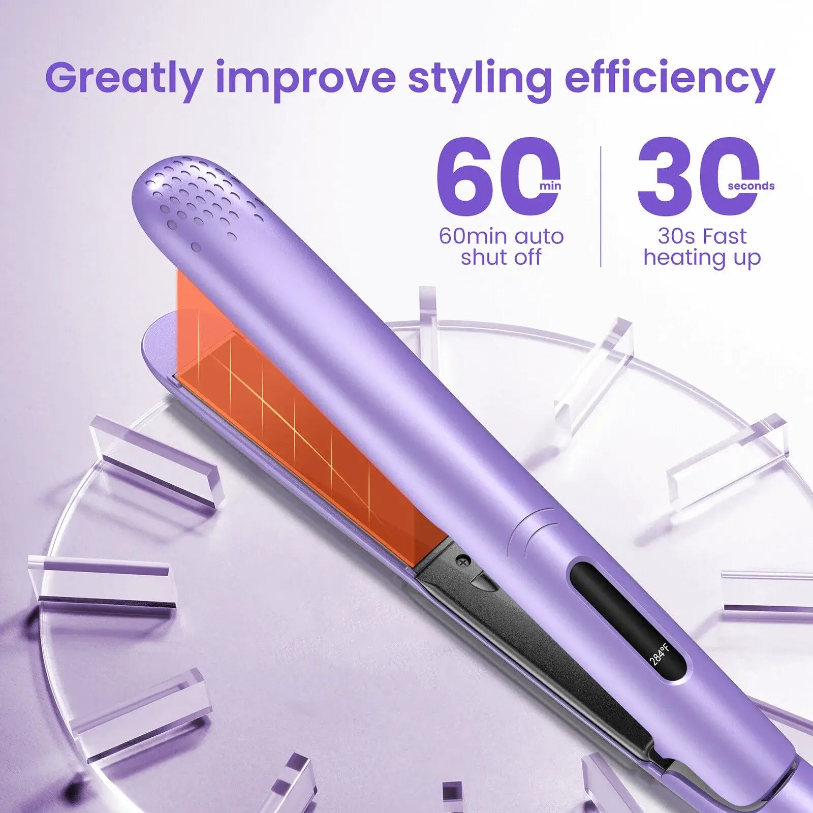 hair straighteners brush ceramic