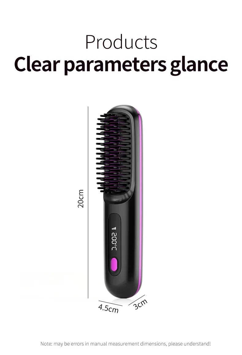 hot hair straightener brush comb